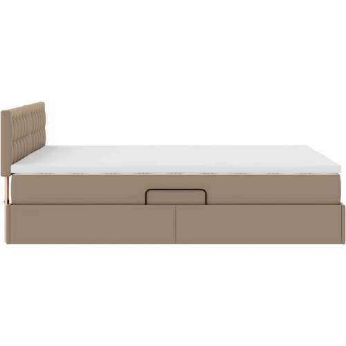 Krevet s od storage s madracem Kapućino 140 x 200 cm Lažna koža Slike