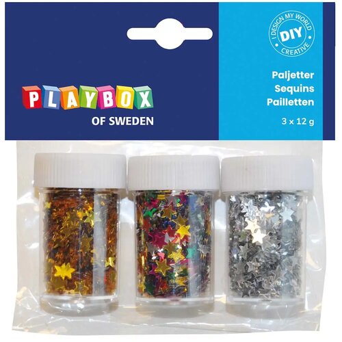 Playbox Dekorativne zvijezde u različitim bojama, pakiranje od 3x12g Cene