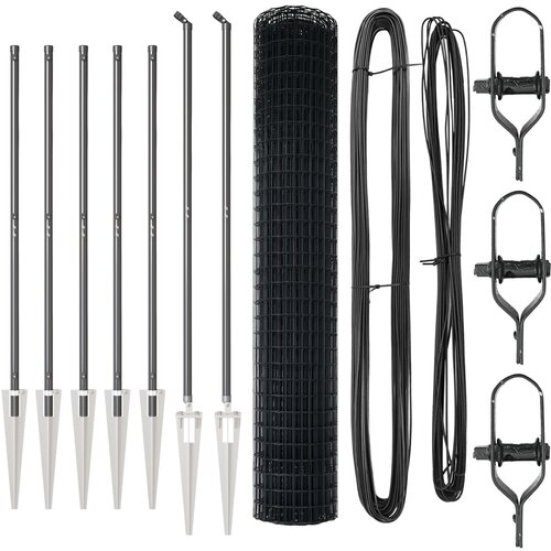 VidaXL Euro Ograda sa 7 &amp;Scaron;iljcima 1.6x10 m Galvanizirani Čelik Sivi Slike