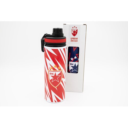 Nine Sport Fla&scaron;ica za vodu FK Crvena Zvezda, 750ml, Crveno-bela Cene