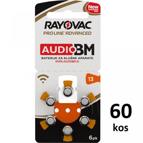  Baterije Za Slu&amp;scaron;ne Aparate Rayovac Pro Line, Tip 13, 60 Kos, Količinski Popust Slike