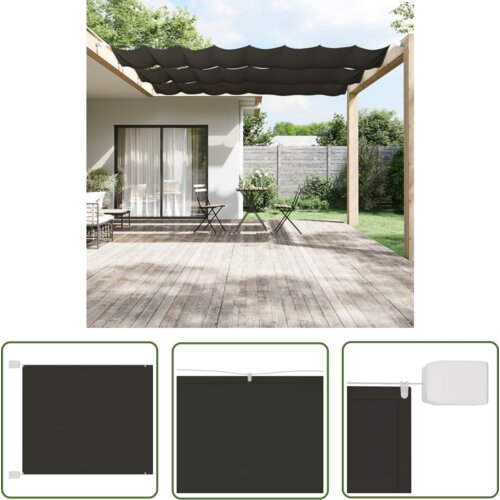  The Living Store Vertikalna markiza antracit 100x800 cm tkanina oxford - Vertikalna Markiza, (21742431) Cene