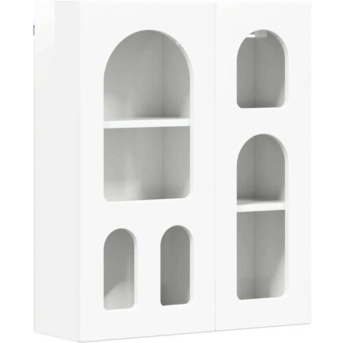  ormarić s policom Visoki sjaj bijela 59 x 20 x 71.5 cm Slike