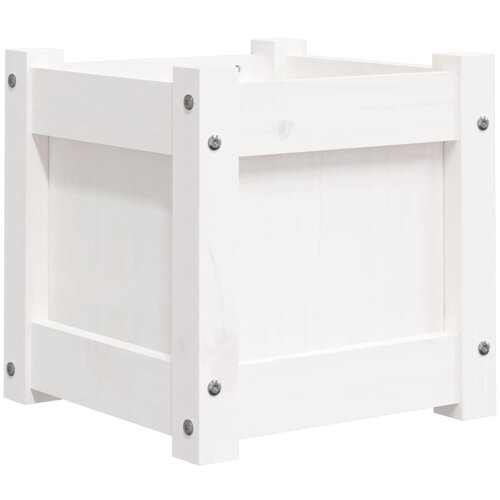Maison Chic Vrtno cvetlično korito - Cvetlični Lonec belo 31x31x31 cm trdna borovina, (21788963) Cene
