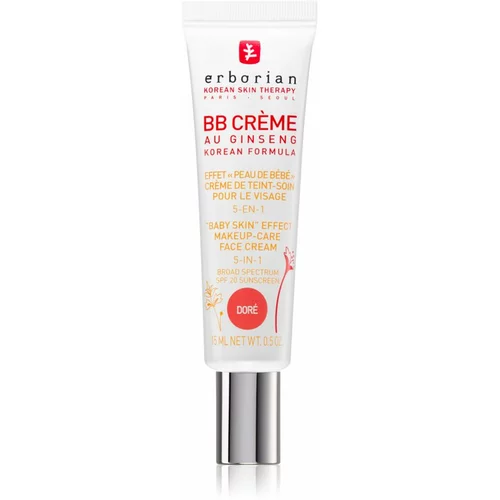Erborian BB Cream tonirana krema za popoln videz kože SPF 20 majhno pakiranje odtenek Doré 15 ml