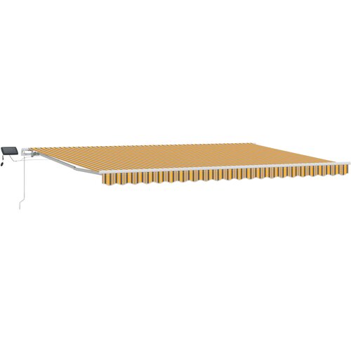 vidaXL Ročna retraktibilna tenda z LED večbarvno črtico 500x350 cm, (22146405) Cene