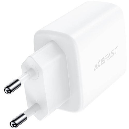 Acefast Stenski polnilec A25, USB + USB-C, PD 20W (bel), (20633310) Cene