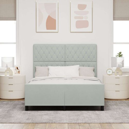 VidaXL okvir za krevet svjetlosiva 160x200 cm bar&amp;scaron;un Slike