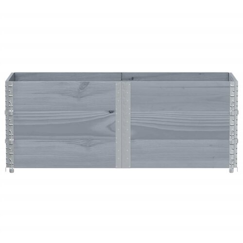  Okviri za palete 3 kom sivi 150x50 cm od masivne borovine Slike
