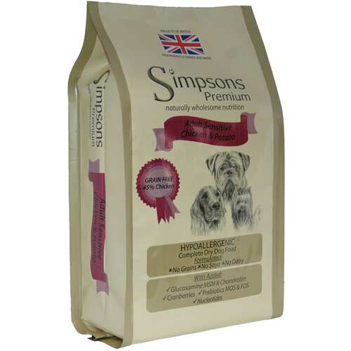 Simpsons Premium Adult Sensitive piletina i krumpir - 12 kg Cijene
