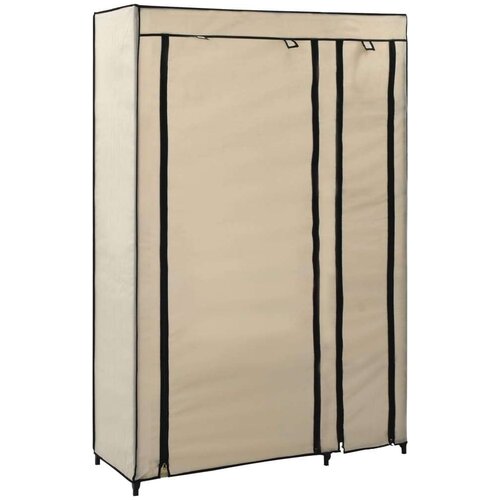 vidaXL zložljiva garderobna omara blago 110x45x175 cm krem Cene