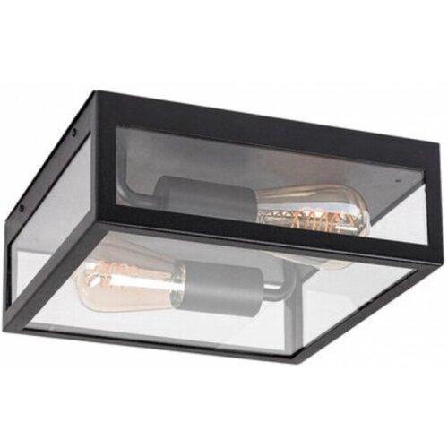 Rabalux Spoljna plafonska rasveta Zaton E27 2x MAX 60W mat crno (7070) Slike