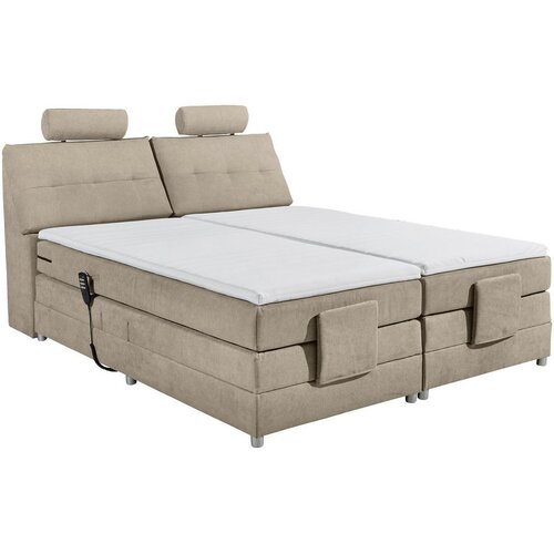 MID.YOU POSTELJA BOXSPRING 180 cm x 200 cm , tekstil, leseni material pe&scaron;čene barve Cene