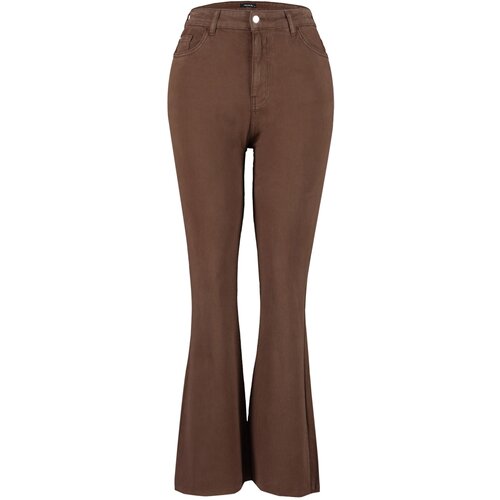 Trendyol Curve Plus Size Jeans - Brown - Slim Slike