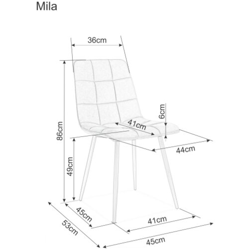 Molarem Home Stolica Mila BAR&amp;Scaron;.-siva Slike