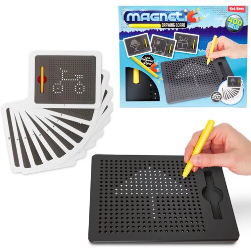 Magic Toys Magnetna risalna tabla s kroglicami in pisalom Slike