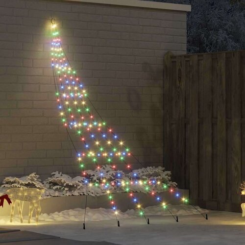 vidaXL LED božično drevesce med 168 LED večbarvno 511 cm Kovina Cene