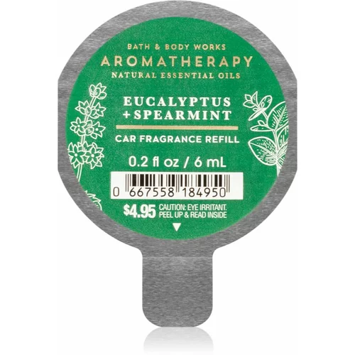 Bath & Body Works Eucalyptus Spearmint miris za auto zamjensko punjenje 6 ml