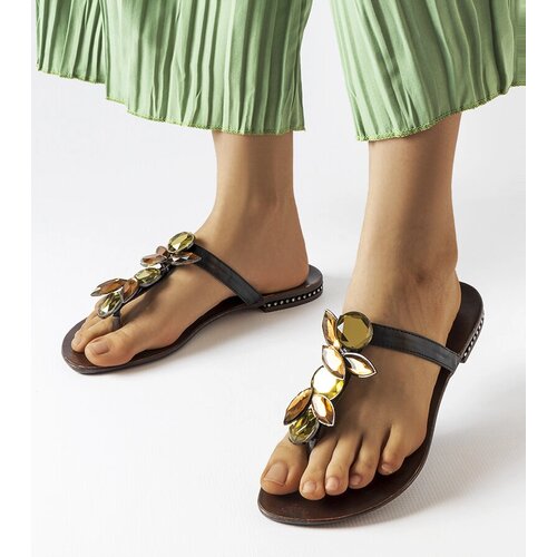  Black elegant flip-flops Zarattini Cene