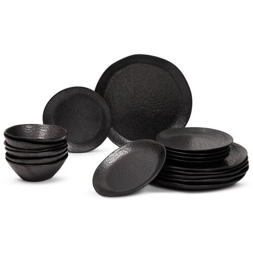 Bonami Selection Servis za jelo 18 kom od kamenine Dark Moon &amp;ndash; Slike
