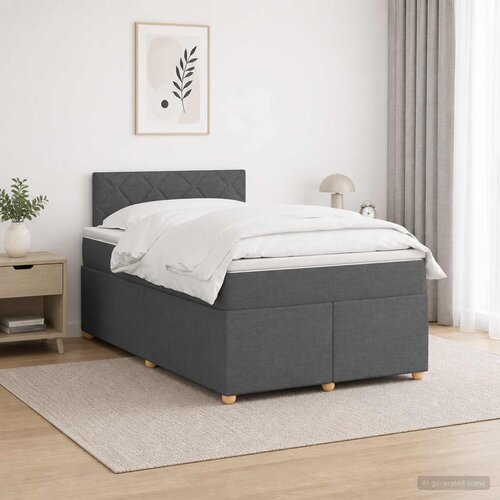  Boxspring krevet s madracem Tamnosiva 120 x 190 cm Tkanina Cene