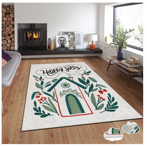 Conceptum Hypnose tepih s novogodišnjim motivima Asr-Crpt-56, Pravougaoni, 100 x 140 cm, Šareni Cene