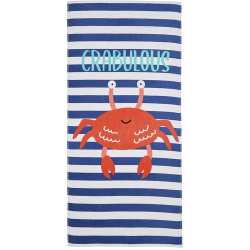 Catherine Lansfield Modra brisača za plažo 160x76 cm Crabulous - Catherine Lansfield