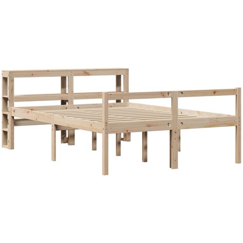 VidaXL Postelja za starej&amp;scaron;e z vzglavjem 140x190 cm trdna borovina, (21303370) Slike
