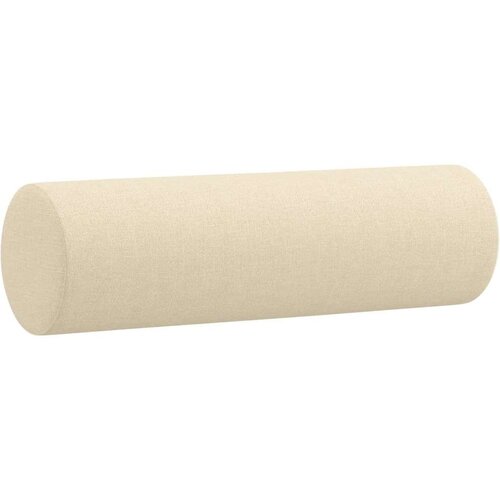 VidaXL Trosjed s ukrasnim jastucima krem 180 cm od tkanine Slike