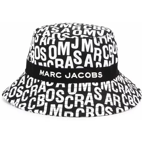 Marc Jacobs Otroški bombažni klobuk črna barva