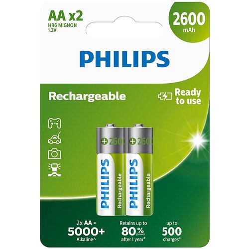 Philips punjiva baterija aa nimh 2600mAh set od 2 kom Slike