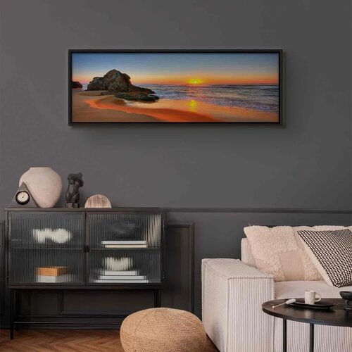  Slika - New Day (1 Part) Narrow 120x40 U crnom drvenom okviru Cene