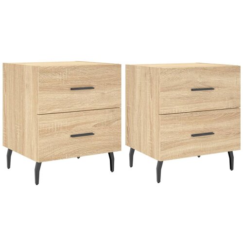 Maison Chic Dvo delni komplet Nočne omarice - Nočne mize sonoma hrast 40x35x47,5 cm inženirski les, (21688483) Slike
