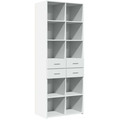 VidaXL Visoka komoda bijela 70 x 42,5 x 185 cm od konstruiranog drva Slike