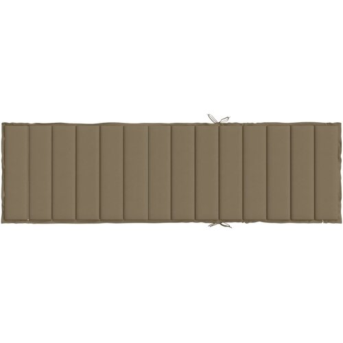  Jastuk za ležaljku pro&amp;scaron;arani smeđesivi 200x60x4 cm od tkanine Slike