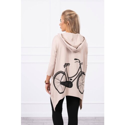 Kesi Sweatshirt with cycling print beige Slike