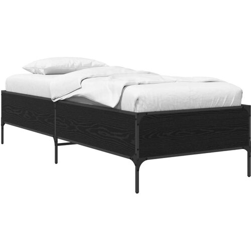  Okvir za krevet Crni hrast 80 x 200 cm Konstruirano drvo - Crni hrast Cene
