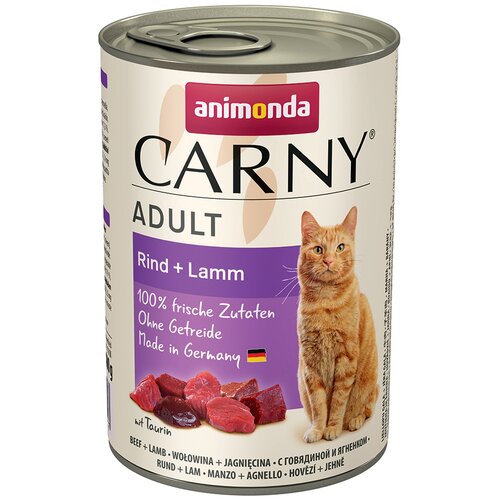  Varčno pakiranje animonda Carny Adult 12 x 400 g - Govedina & jagnjetina Cene