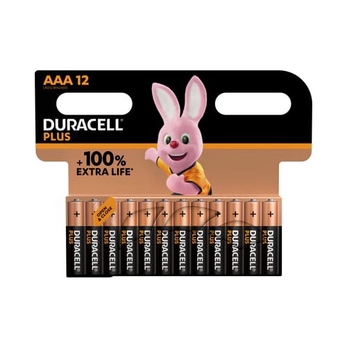 Duracell Baterije Plus AAA (MN2400/LR03) - paket 12 kom. Slike