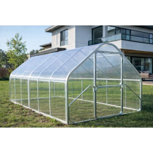  Modularni čelični plastenik Gable,12 mx2.75m, polikarbonat 6 mm , razmak između lukova 1m Cene