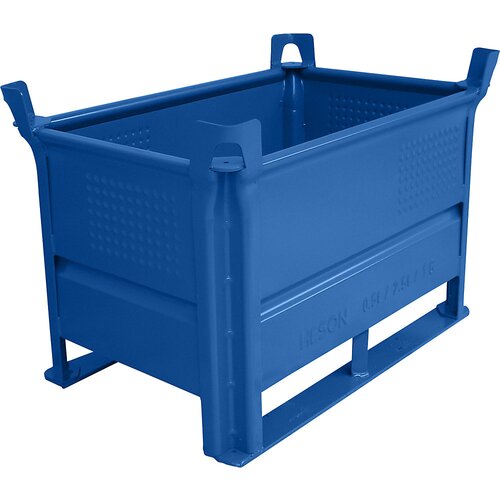 Heson zaboj za zlaganje z drsniki, dxš 800 x 500 mm, nosilnost 1000 kg, modra, od 1 kosov Cene