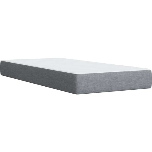 VidaXL Box spring krevet s madracem svjetlosivi 90x190 cm od tkanine Slike