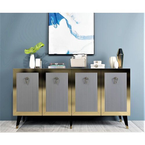 Woody Fashion Bare - Anthracite, Gold AnthraciteGold Console Slike