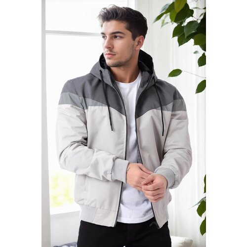Dewberry 36136 Triangle Piece Hooded Seasonal Mens Coat-LIGHT GREY Cijene