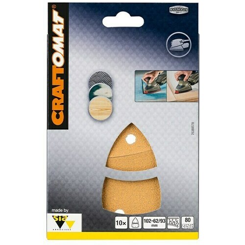 CRAFTOMAT Listovi za brusilicu BFCC (D x Š: 102 x 62 mm, Granulacija: 80, 10 Kom.) Cijene