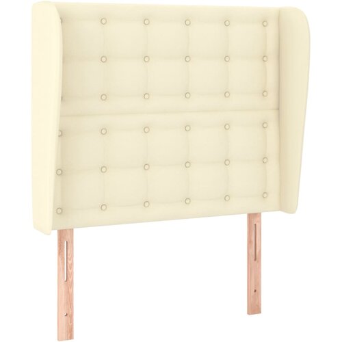  Uzglavlje s u&amp;scaron;ima krem 93x23x118/128 cm od umjetne kože Slike