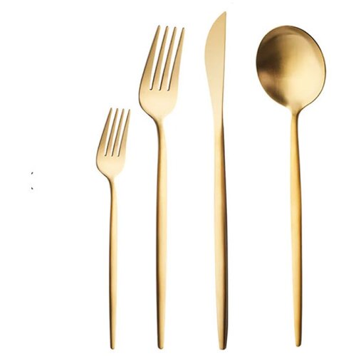  Garnitura escajga 24/1 zlatna+ poklon 6 viljuškica Abert 929432bk Cene