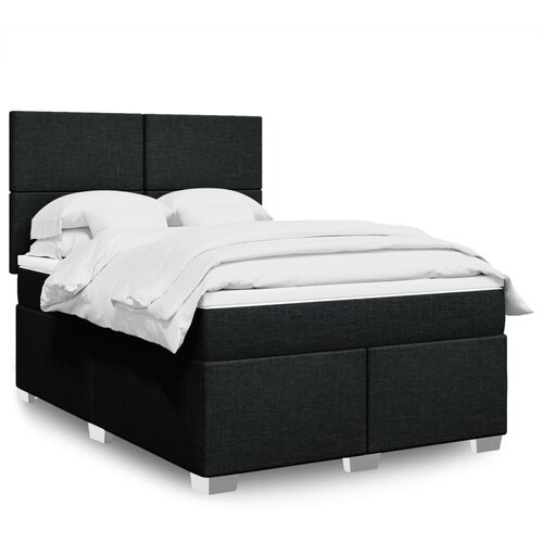 vidaXL Krevet s oprugama i madracem crni 160x200 cm od tkanine Cijene