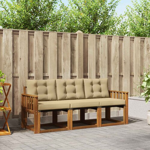  Set vanjskih sofa 3 kom. Prirodna i bež Cijene