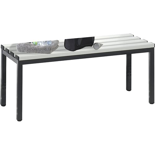 C+P garderobna klop basic, umetna masa, dolžina 1000 mm, svetlo sive barve Cene